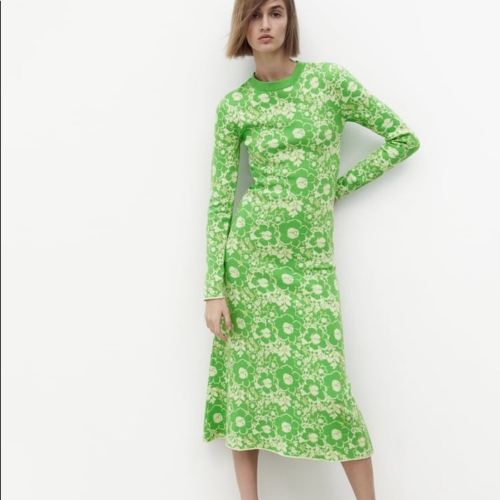 Zara long jacquard A line dress